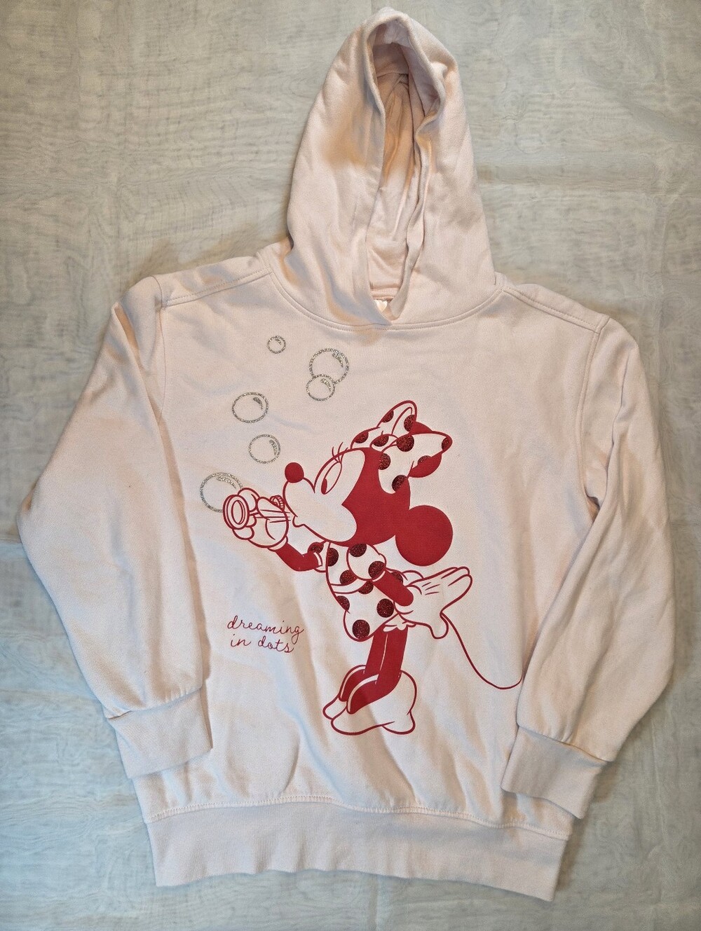 Disney Light‎ Pink Hoodie with Minnie Glitter Detail